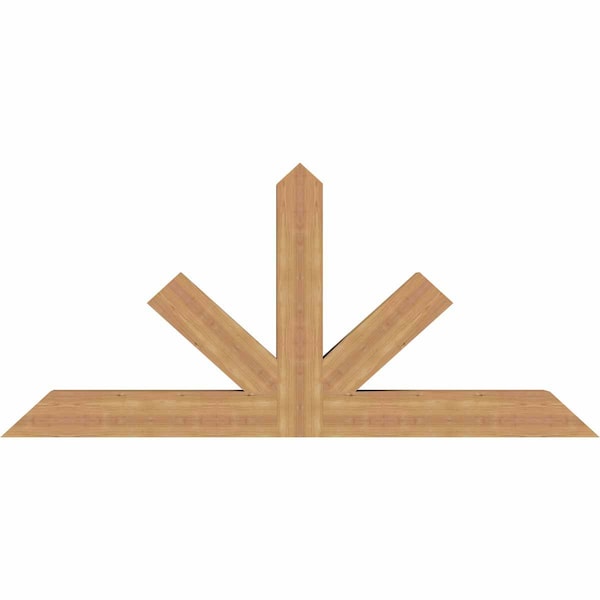 Ekena Millwork Saratoga Timber Gable Bracket, Western Red Cedar, 72"W x 33"H x 5 1/2"D x 5 1/2"F, 11/12 Pitch GBW072X33X0606SAR00SWR - main